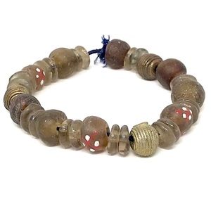 Venetian Eye Dogon Vaseline Glass Trade Beads